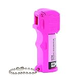 Mace Brand Self Defense Mace Pepper Spray, 10' Spray Stream, 10% OC Pepper Spray with UV Marking Dye, Attention-Grabbing Pink Case, 12 Grams, 3.25" x 1.25" Pocket Size (80353)