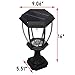 Kendal Large Outdoor Solar Powered LED Light Lamp (Black)
