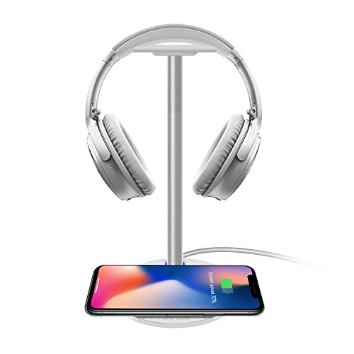 Wireless charging with headphone stand new bee sturdy 2-in-1 head…