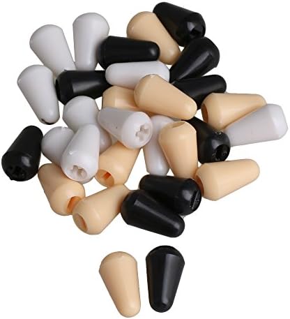 Yibuy 3.5mm Plastic 5-Way Switch Tip Knob Cap for Electric Guitar Replacement Set of 30