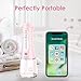 Cordless Water Flosser Teeth Cleaner, Vosaro Portable Oral Irrigator Dental Pink Water Flossers with 3 Jet Tips, for Braces & Travel, IPX7 Waterproof Wireless Water Flosser