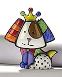 Romero Britto Mini Dog with Crown, Royalty, by Giftcraft