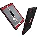 iPad 9.7 2017 2018 Case, ZHK Rugged Heavy Duty Shockproof Hybrid Hard PC Bumper Silicone Dual Layer Protective Case with Kickstand for iPad 5th/6th Generation - Black/Red