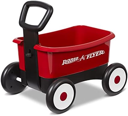 Push & Pull Walker Wagon, roter 2-in-1 Spielzeug-Walker-Wagen für Kleinkinder, für 1–4 Jahre