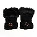 Beautyvan， Fashion Women Warm Winter Faux Rabbit Fur Mittens Wrist Fingerless Gloves (Black)