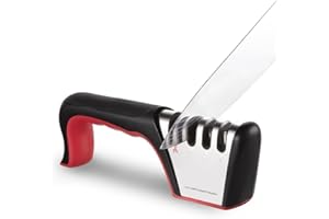 Brigii 4-in-1 Knife Sharpener, Kitchen Knife Accessories for Ceramic Knives, Steel Knives and Scissors, Aiding in Repair, Restoration, and Polishing of Blades