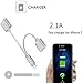 Headphone Jack Adapter for iPhone Adapter Earphone Audio Splitter and Charge Connector for iPhone X/7/7 Plus /8/8 Plus Support to Listen Music and Charge Replacement for iOS 11 System -Silver