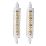 LESHP LED Bulbs 120LED 10W 1100LM R7S 118mm 100-265V 3000K Warm White Bulbs Double Ended Tungsten Halogen Bulbs Replacement 2 Pcs Not Dimmable