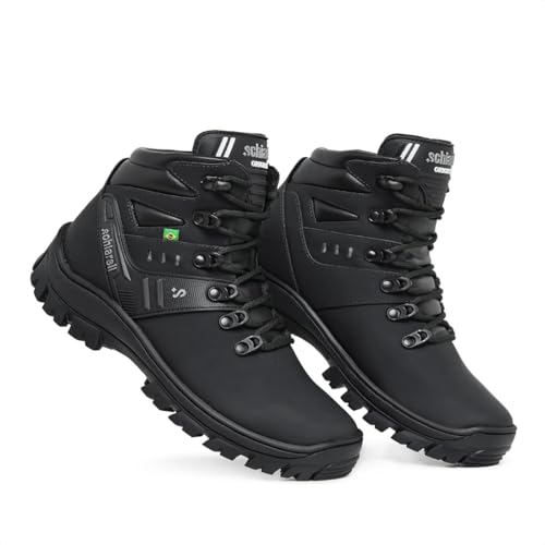 Bota Coturno Masculino Militar Zeus Palmilha em Gel Couro Legítimo