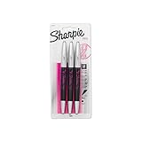 Sharpie Grip Pens, Fine Point (0.8mm), Black, City of Hope Edition, 3 Count