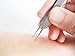 Tweezers for Eyelash Extensions - Set of 3 - Strong Grip, Stainless Steel, Tube Case. Needlepoint for Ingrown Hair, Eyebrow Shaping, Extractions. Great for Tiny Electronic Components