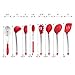 MICHELANGELO Kitchen Utensil Set Red, Stainless Steel Silicone Kitchen Utensils Set of 8, Red Kitchen Utensils for Nonstick Cookware, Red Utensils 8 Piece, 8 Piece Spatula Set for Ceramic Pans