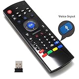 Air Remote Mouse 2.4GHz Mini Wireless Keyboard Mouse with Voice Input Android TV Remote Control Infrared Leaning for Android TV Box ,Mini PC,Mac OS