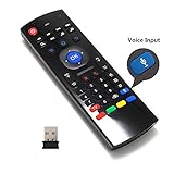 Air Remote Mouse 2.4GHz Mini Wireless Keyboard Mouse with Voice Input Android TV Remote Control Infrared Leaning for Android TV Box ,Mini PC,Mac OS