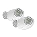 LFI Lights | Bright Oval Emergency Light | White Housing | Two LED Adjustable Round Heads | Hardwired with Battery Backup | UL Listed | (2 Pack) | EL-M2