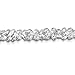 Amberta 925 Sterling Silver 2 mm Snow/Rock Chain Bracelet Length 7