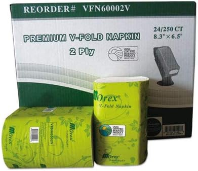 Generations Consumer VFN60002V 6.5 x 8.3 in. Premium V-Fold Pop-Up Dispenser Napkin44; Sugarcane Pulp - 250 Per Pack - Pack of 24