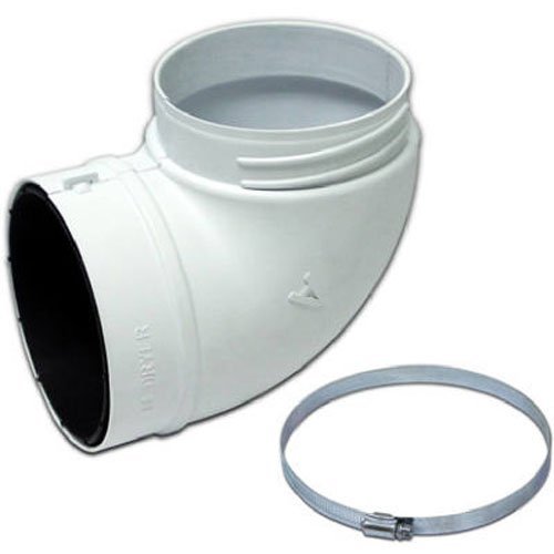 Lambro 3003L Plastic Dryer Vent Elbow Kit White Easy To Use Highly