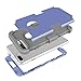 LONTECT for iPhone 7 Plus Case Hybrid Heavy Duty Shockproof Full-Body Protective Case with Dual Layer [Hard PC+ Soft Silicone] Impact Protection for Apple iPhone 7 Plus - Navy Blue/Grey