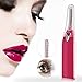 OH GUAPA Electric Heated Eyelash Curler, Portable Mini Makeup Eye Lashes Curling Tool Professional Enhancer Pen with Comb Design Safety Cute Eyelash Curler Brush for Girls Women Ladies, Rose Red