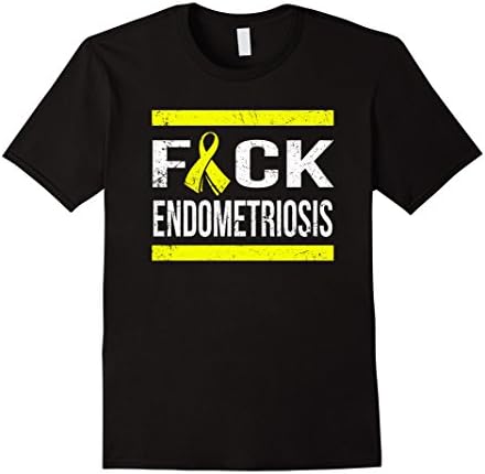 Mens Support Endometriosis awareness t shirt Medium Black