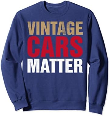 Unisex Vintage Cars Matter Sweatshirt 2XL Navy