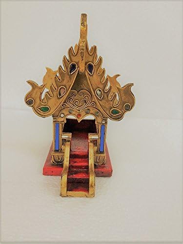 Audomna Shop Thai Jeweled Carving Buddhism Spirit House Temple 6x7.5x9.5 Wholesale Thailand