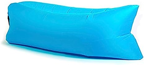Leofan Convenient Nylon Fabric Outdoor Inflatable Beach Lounger Air Bag Beach Couch Lazy Sofa, Sleeping Bag (Blue)