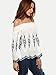 Floerns Women's Long Sleeve Off Shoulder Boho Blouse Top White L
