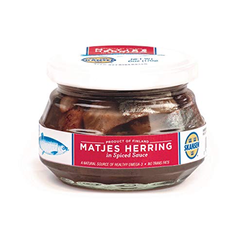 Matjes Herring Tibits in Spiced Sauce Skansen 6 oz 2 pack