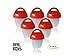 Egglettes Egg Cooker Non-stick Silicone Egg Cups Egg Proacher for Hard&Soft Boiled Eggs without the Shell As Seen on TV BPA Free FDA Approval(Pack of 6)