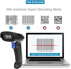 NETUM Bluetooth Barcode Scanner, Compatible with