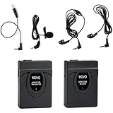 Movo WMIC50 2.4GHz Wireless Lavalier Microphone System with Integrated 164-foot Range Antenna (Includes Transmitter with Belt Clip, Receiver with Camera Shoe, Lavalier and 2 Earphones)