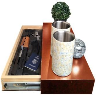 Covert Cabinets GS-1228 Gun Cabinet Wall Shelf Hidden Storage, Tuscan