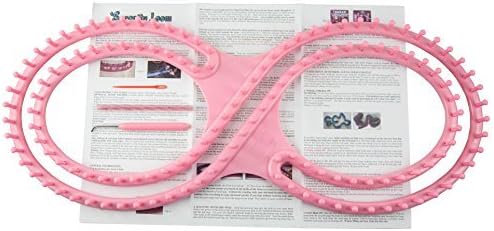 Windaze 55" Wide Afghan Loom Knitting Board Weave Loom Kit with Instructions and 3 Projects .Pink