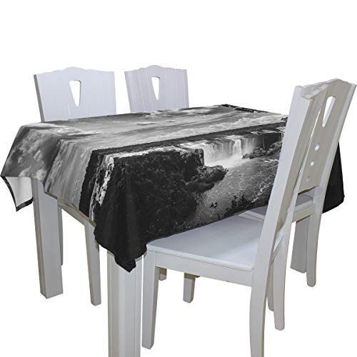 LORVIES Rectangle Water Lanscape Tablecloth for Wedding Party Holidays Washable Polyester Table Cloth Cover, 60 x 90 Inch