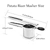 HUAYT-Potatoes-Ricer430-Stainless-Steel-Multi-Functional-Potato-Ricer-Masher-for-Vegetable-and-Fruit-with-3-Interchangeable-Ricing-Discs-and-3-in-1-PeelerPerfect-for-Mashed-Potatoes-Fishcakes HUAYT Potato Ricer Masher,Multi-Functional Potato Ricer and Masher Stainless Steel for Vegetable and Fruit with 3…