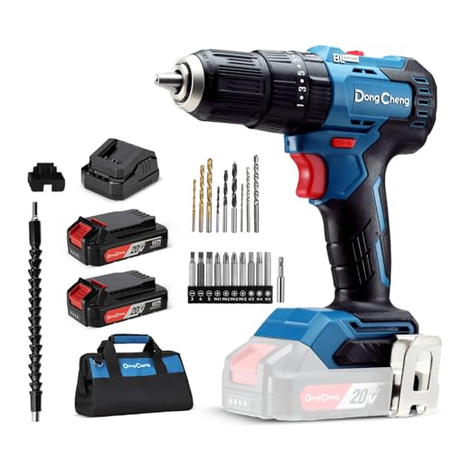Dong Cheng 20V Brushless Heavy-duty Impact Drill, 443 in-lbs, 27000 IPM, 1/2"