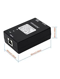 anvision adaptador Gigabit PoE Divisor Activo con puntas Multi size, 10 100 1000Mbps IEEE 802.3 af Compliant, DC 5 V 9 V 12 V Potencia de salida para cámara IP Wirelss AP teléfono VoIP