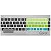 Kuzy - MacBook Keyboard Cover for Older Version MacBook Pro 13, 15, 17 inch and MacBook Air 13 inch, iMac Wireless Keyboard, Apple Computer Accessories Key Board Silicone Skin Protector - Ombre Green