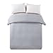 HollyHOME Luxury Checkered Super Soft Solid Single Pinsonic Quilted Bed Quilt Bedspread Bed Cover, Grey, Twin