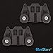 BlueStars 2 Packs W10195417 Dishwasher Lower DishRack Wheel with 𝐒𝐓𝐄𝐄𝐋 𝐒𝐜𝐫𝐞𝐰𝐬 - Fit Kenmore KitchenAid Whirlpool Dishwashers - Replaces AP6016764 PS11750057
