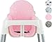 JYOKO Kids High Chair Cushion Compatible with IKEA Antilop 100% Cotton + Foam + 3D Air Confort Made (Pink Sparkles)