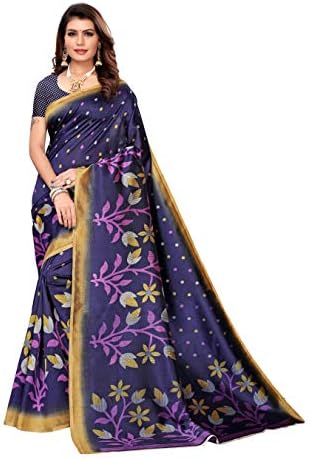 Aadvika mysore silk printed saree with blouse piece