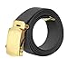 Canvas Military Style Belt with Gold Buckle – Black