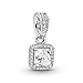 Pandora Jewelry Square Sparkle Halo Cubic Zirconia Necklace in Sterling Silver