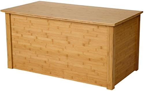Large Bamboo Toy Box and Blanket Chest - 100% Bamboo - Optional Cedar Base (Cedar Base)