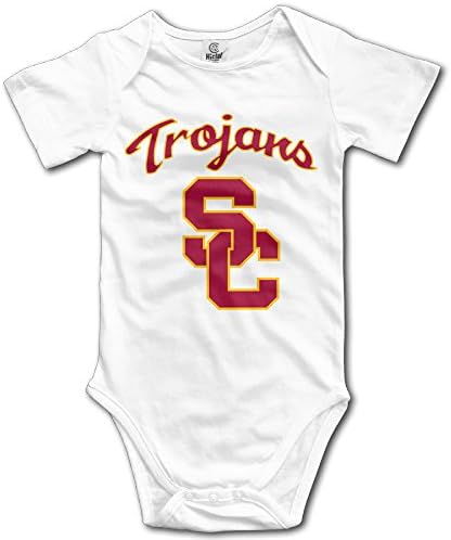 USC Trojans College Baby Girls White Romper Bodysuit