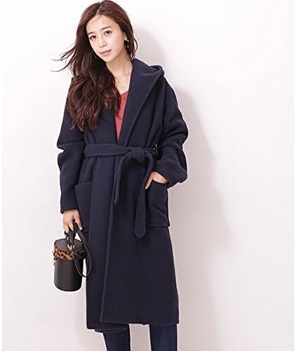 Amazon ナノ ユニバース レディース Nano Universe フードガウンコート ネイビー 38 コート ジャケット 通販