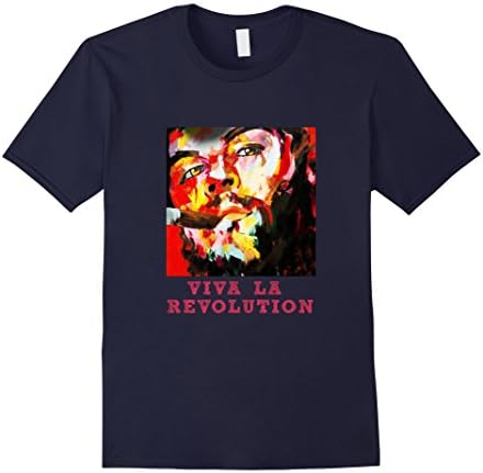 Men's Viva la Revolution - Che Guevara - Cuba T-Shirt Relaxed Fit Large Navy